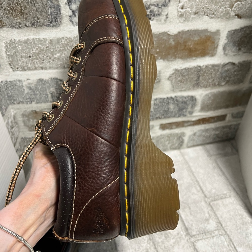 Dr. Martens Melissa Womens Size 9 Dark Brown Oiled Leather Platform Chunky Shoes - Picture 14 of 16